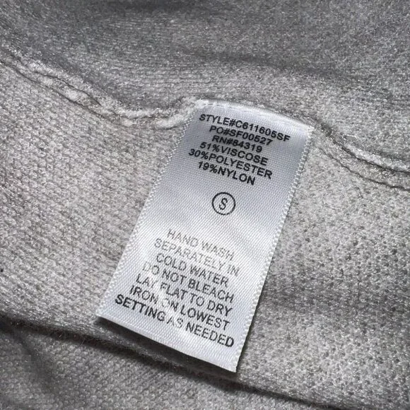 Cyrus Evolution Women's Small Gray Diamond Pattern Open Cardigan Sweater Duster - Picture 5 of 7